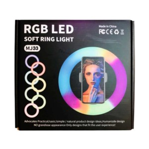 رینگ لایت 32 سانتی متری مدل MJ33 RGB